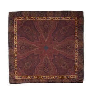 Chanel Vintage Silk Wool Paisley 90cm Scarf